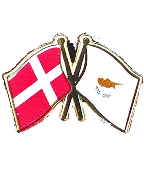 PIN venskabsflag Danmark/Cypern